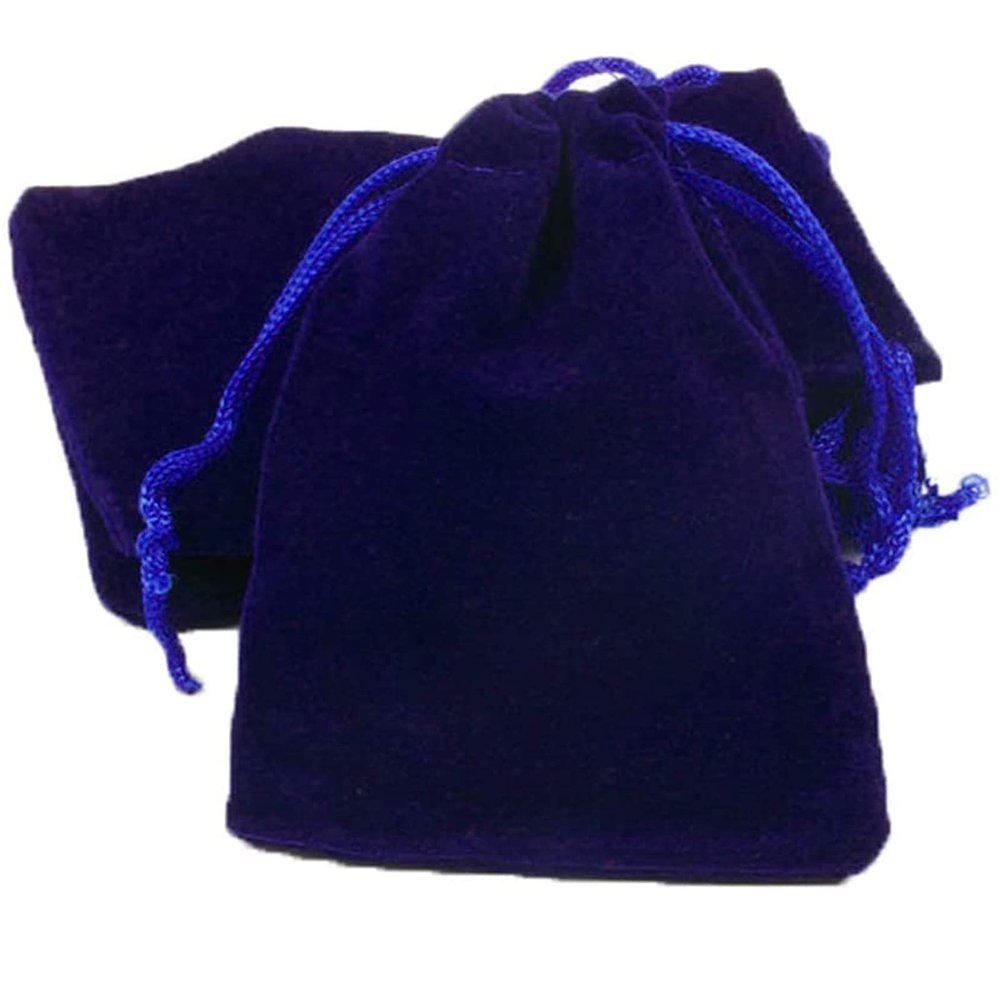 100pcs Velveteen Sack Velvet Cloth Drawstring Bags Jewelry Bags Pouches Small Candy Gift Bags for Christmas Party Wedding Event Supplies Favors Bags Mixed Colors (3.5"x4.6"/ 9x12cm, Royal blue)