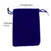 100pcs Velveteen Sack Velvet Cloth Drawstring Bags Jewelry Bags Pouches Small Candy Gift Bags for Christmas Party Wedding Event Supplies Favors Bags Mixed Colors (3.5"x4.6"/ 9x12cm, Royal blue) view 3
