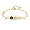 LinnaLove Heart Medical alert bracelet for Women Fashion Medical ID bracelets with Free engravingGold-PACEMAKER  view 1