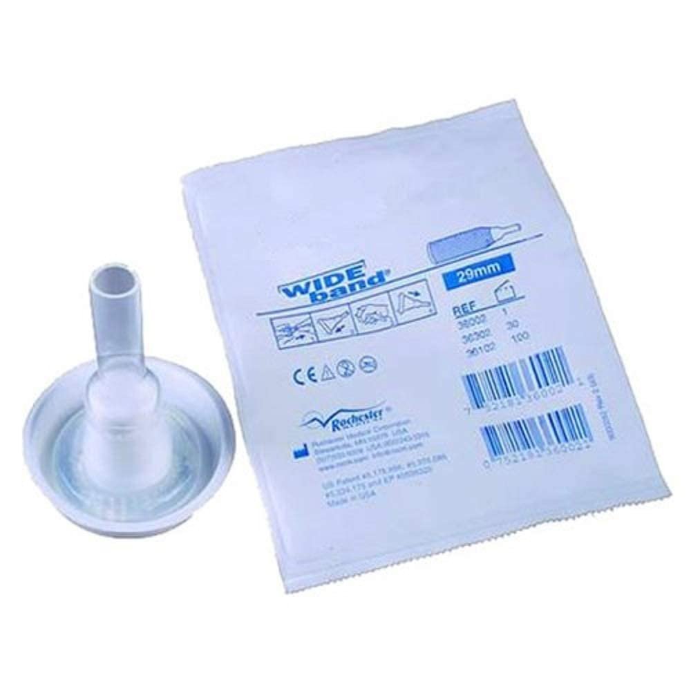 30 Pack Rochester Wideband 32mm Condom Catheters Extra Adhesive #36303 (Single Pack), 32mm | Pack of 30 Each