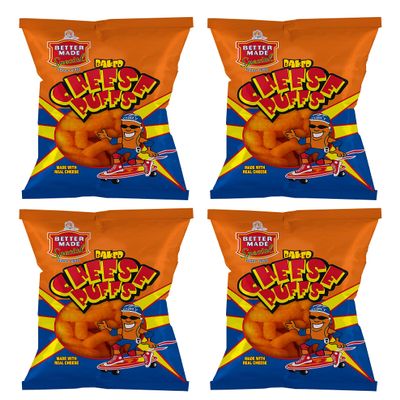 Better Made Special Baked Cheese Puffs (4) x Family Size Bags 10oz (Pack of 4)