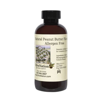 OliveNation Allergen Free Peanut Butter Flavor, Water Soluble Extract from Natural Flavors, Allergy Free, Nut Free, Sugar Free, Non-GMO, Gluten Free,