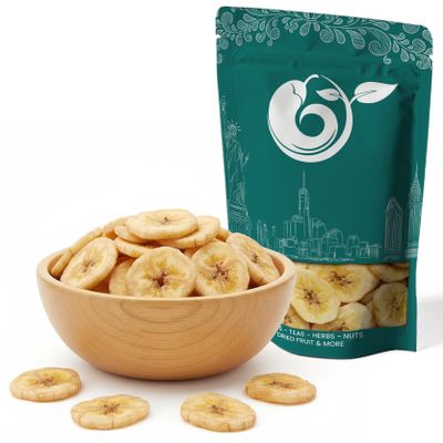 NY Spice Shop Dried Banana Chips - 5 Pound Dehydrated Sweet Banana Chips Fruit Snacking - Thin Banana Slices For Baking Smoothies Tropical Fruit Treat - Banana Pieces For Trail Mix Dessert Party Snack