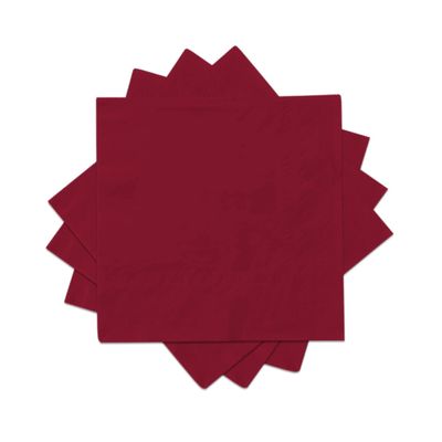 Maroon Cocktail Napkins 3-ply 80PCS Burgundy Red Beverage Napkin Disposable Paper Cocktail Napkins Dinner Napkins for Birthday Graduation Party Restaurant Bar Picnic