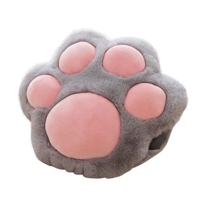 Hot Water Bag Hot Water Bottle Rechargeable Portable Imitation Rabbit Velvet Cover Removable and Washable Cute Cat's Claw Hot Water Bag Best Gift