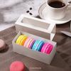 BAKIPACK 30 Macaron Boxes for 4 or 5 Macarons White Macaron Gift Boxes, Candy Boxes, Macarons Box with Clear Window (Interior Measurement 4.8" x 1.9" x 1.9" without Macaron inside) view 3