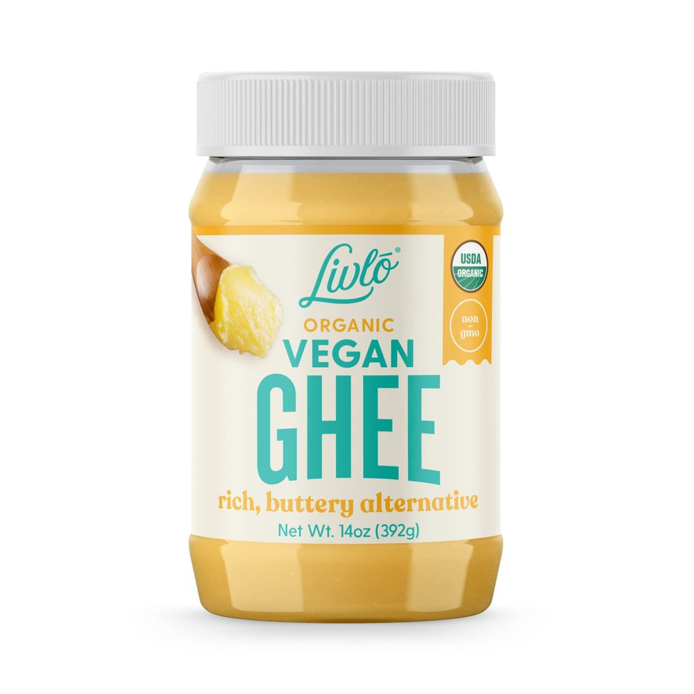 Livlo Organic Vegan Ghee - Plant Based Butter - No Refrigeration Necessary - Dairy, Soy Free, and Gluten Free Substitute to Ghee and Butter - 14 oz.