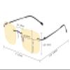 Eyekepper Blue Light Blocking Computer Reading Glasses Flexable Rimless Readers Men Women Yellow Tinted Gunmetal +4.00 view 4