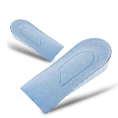 AKOAK 2Pcs Elevating Insoles, 2 Layers of Adjustable Orthopedic Insoles, Invisible Clear Silicone Cushioned Heel Cushions, Height-Lifting Shoe Inserts for Both Men and Women