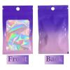 100 Pcs Holographic Mylar Bags,3.0x4.7 Inch Iridescent Smell Proof Bags Mini Ziplock Pouch Baggies for Small Business Lip Gloss Eyelash Jewelry Packaging view 3