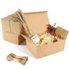 10 Pack Brown Gift Boxes, 9.45x6.5x4 Inches Kraft Paper Boxes with Lids for Valentine's, Birthday party, Wedding, Cupcake Boxes, Easy Assemble Bridesmaids Proposal Boxes, With 66ft Twine view 1