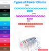 Annhua Power Chain for Braces Powerchain Elastic Braces Rubber Bands Power Chains with Comfort Fit, 4 mm Dental Spool Brace Chain for Orthodontic Treatment and Teeth Gap - Long, Clear view 2