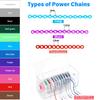 Annhua Dental Orthodontic Elastic Chain Power Chains Brace, Orthodontic Spool Elastic Rubber Band (Long, Pink) - 21# - 15ft/Roll view 2