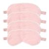RAYNAG 4 Pack Plush Eye Mask Soft Sleeping Blindfold Eye Cover for Sleepover Gift Birthday Party Favors, Comfortable Silky Fabric on The Back, Cozy, Downy and Soft (#64 Light Pink) view 1