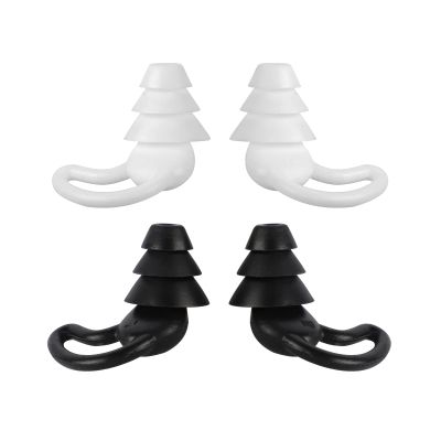 2 Pairs Quiet Noise Reduction Earplugs, Reusable Flexible Silicone Ear Plugs for Sleeping, Swimming, Noise Sensitivity & Flights, Snoring, Travel, Concerts, 40dB Noise Cancelling