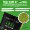 Andes Secret Matcha Powder Granola - Almonds, Walnuts & Hazelnuts - Keto High Protein Granola with No Sugar, Grain & Gluten Free - 11 oz (1 Pack) view 4