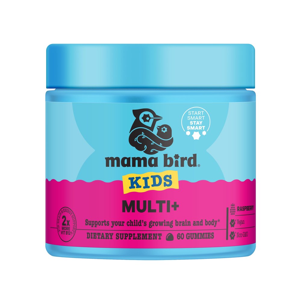 Best Nest Wellness Multi Plus Gummies - Brain Health Support Supplement with Methylated Vitamins - Chewable Multivitamin for Kids - Aids Healthy Energy & Immune Function - Raspberry, 60 Gummies