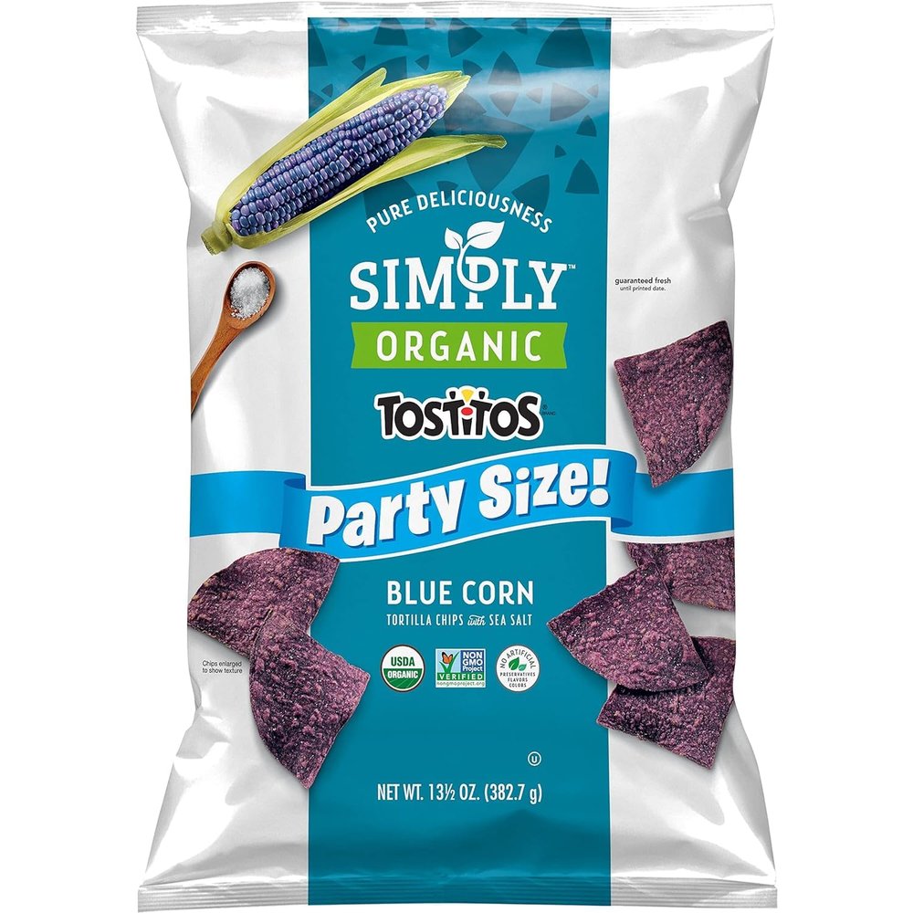 Simply Organic Tostitos Blue Corn Tortilla Chips, 13.5 Oz