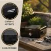 Bey-Berk Dylan Carbon Fiber Design Cigar Humidor, Spanish Cedar Lined 40-Cigar Box with Hygrometer and Humidifier, Black view 4