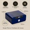Bey-Berk Landon Carbon Fiber Cigar Humidor (Blue), Spanish Cedar Lined 50-Cigar Box with External Hygrometer view 2
