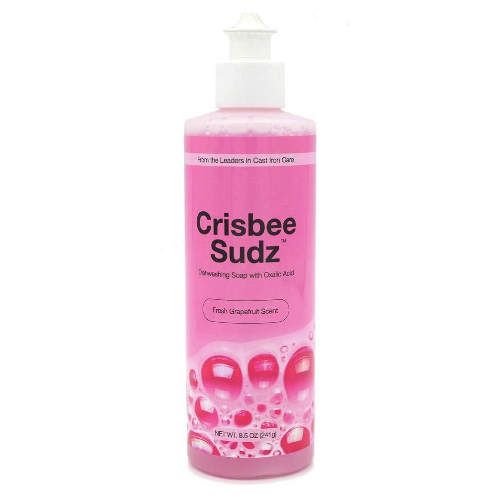 Crisbee Sudz - Cast Iron and Carbon Steel Soap with Oxalic Acid to fight rust-Neutralizes Odors - Low Foaming Formula - From the Leaders in Cast Iron & Carbon Steel Maintenance