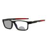 Bifocal Photochromic Reading Glasses Transition Rectangular For Men Women sports Sunglasses Readers Anti-UV anti-glare (black red, 250 magnification) view 1