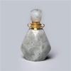 1pc Natural Green Fluorite Charm Quartz Crystal Healing Stone Necklace Pendants Reiki Essential Oil Diffuser Bottle Pendant Gift - (Metal Color: 16.Labradorite B) view 1