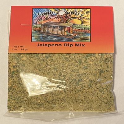 Cajun Country Jalapeno Dip Mix, 1 Ounce Packet (Makes 2.5 Cups of Dip - No MSG Blend)