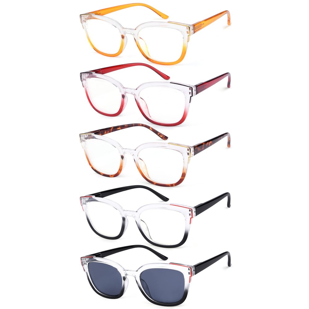 Eyekepper 5-pack Reading Glasses Two Tone Women Readers +3.75