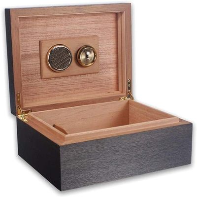 HongLianRiven Cigar Box Humidor Patina Matte Humidor Cedar Wood Humidor Cigar Cabinet Classical Atmosphere Small Cigar Humidor