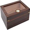 HongLianRiven Cigar Box Humidor Transparent Glass Sunroof Show Cedar Wood Mass Humidor Cigar Humidor view 3