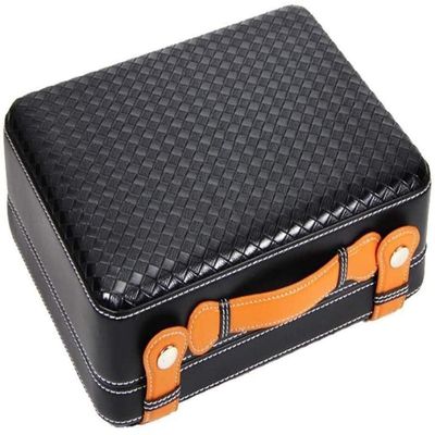 HongLianRiven Cigar Box Humidor Cedar with Hygrometer and Humidifier Portable Leather Cigar Humidor