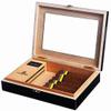 HongLianRiven Cigar Box Humidor Wood Wooden Humidor Box Mini Humidor Cigar Piano with Show Window Display Box Cigar Humidor view 2