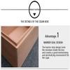 HongLianRiven Cigar Box Humidor Cedar Wood, Cigar Box Without Paint, Cigar Cabinet, Cigar Box, Sealed Thickening Cigar Humidor view 4