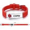 YQSLIN Medical ID Identification Bracelet Type 2 Diabetes Engraved Name Medical Alert Silicone Adjustable Sport Bracelet for Men Women view 2