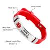 YQSLIN Medical ID Identification Bracelet Type 2 Diabetes Engraved Name Medical Alert Silicone Adjustable Sport Bracelet for Men Women view 3