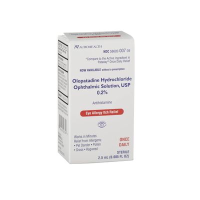 Auro Health OLOPATADINE (OTC) 0.2% OPHTHALMIC SOLUTION (Bottle, 2.5 Milliliter)