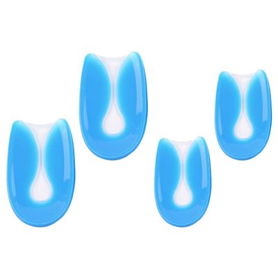 2pairs U-Shaped Heel Cups Silicone Foot Pads for Shock Absorbing Inserts for Heel Plantar Comfortable Cushion for Shoes Men Women