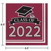 Class of 2022 Burgundy Red Napkins, 36 ct view 2