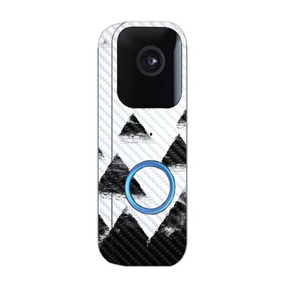 MightySkins Carbon Fiber Skin Compatible with Blink Video Doorbell - Black Hills | Protective, Durable Textured Carbon Fiber Finish | Easy to Apply and Change Styles | Made in The USA