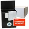 CarrySafe TSA-Approved Travel Urn Kit  Guaranteed Fly-Safe Temporary Cremation Urn for Human Ashes  Includes Personalization  Airline Friendly, 200 Cu in, Black Plastic with Travel Box view 1