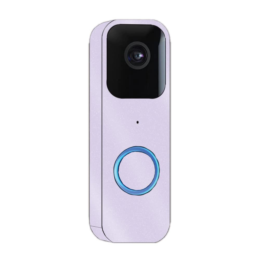 MightySkins Glossy Glitter Skin Compatible with Blink Video Doorbell - Solid Lilac | Protective, Durable High-Gloss Glitter Finish | Easy to Apply and Change Styles | Made in The USA