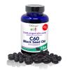 C60live - Carbon 60 (Fullerene) with Black Seed Oil - Antioxidant Supplement- All Natural Ingredients - 150 Gel Capsules view 1
