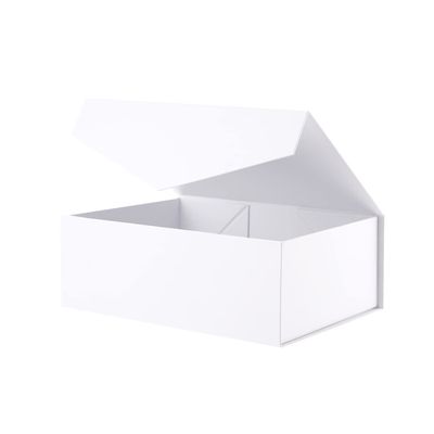 BLK&WH Collapsible Gift Box with Magnetic Lid, 10.5x7.7x3.8 Inches, White, Bridesmaid Proposal Box
