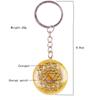 ZTBH Orgone Pendant Orgonite Keychain Orgone Energy Pendants Keyring 7 Chakras w/Crystals Stones Orgone Pendant view 3