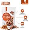 Dark Chocolate Covered Pretzels By Natural Cravings- Crunchy Coated Tasty Pretzel Snack Pack For Office, School, Gym, Travels & More- Kosher Gourmet Dipped Pretzel Treat With Authentic Flavor- 7 ounces (Milk Chocolate Pretzels) view 2