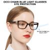 OCCI CHIARI Bifocal Reading Glasses Womens Blue light Blocking Readers 1.0 1.5 2.0 2.5 3.0 3.5(3.5 black view 2