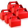 30 Pcs Gable Treat Boxes, Small Goodie Red Party Favor Cardboard Kraft Paper Gift Box for Dessert, Candy, Cookie - Birthday, Baby Shower, Mother's Day Favors, 4.5 x 3.1 x 5.1" (Red) view 1