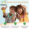 Hoaisun Chew Necklaces for Sensory Kids, Cloth Fabric Necklace Oral Toys for Boys Girls Alternative to Chewing, Terry Absorbent Chewy Toy Autism for ADHD SPD Fidgeting 6 Pack view 3