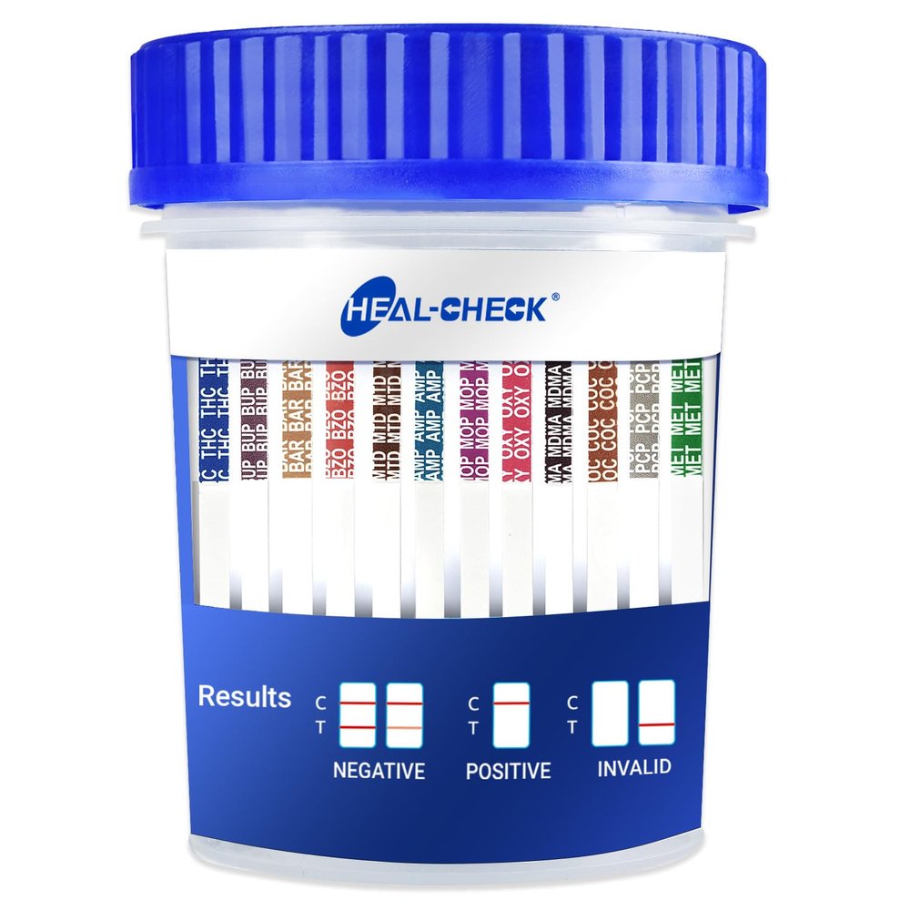 6 Pack Multi Drug Urine Test Cup 12 Panel with Temperature Strip,Testing 12 Different Drugs,Instant Multi Panel Drug Screening Test Kit